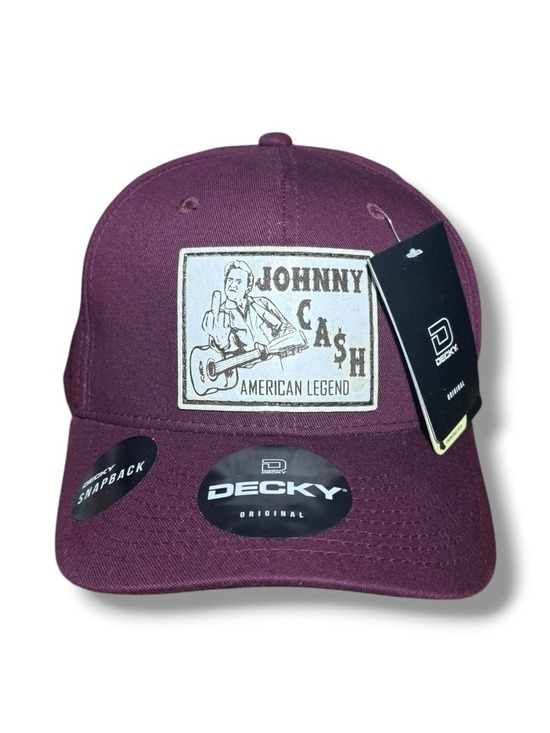 Decky Other - Decky Johnny Cash Patch Snapback Hat Deep Plum